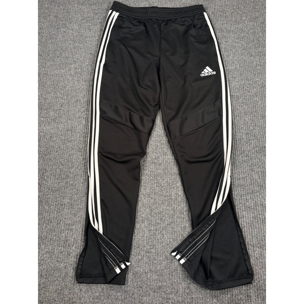 Adidas Mens Climacool Soccer Trio Training Pants Black White Stripe Size M